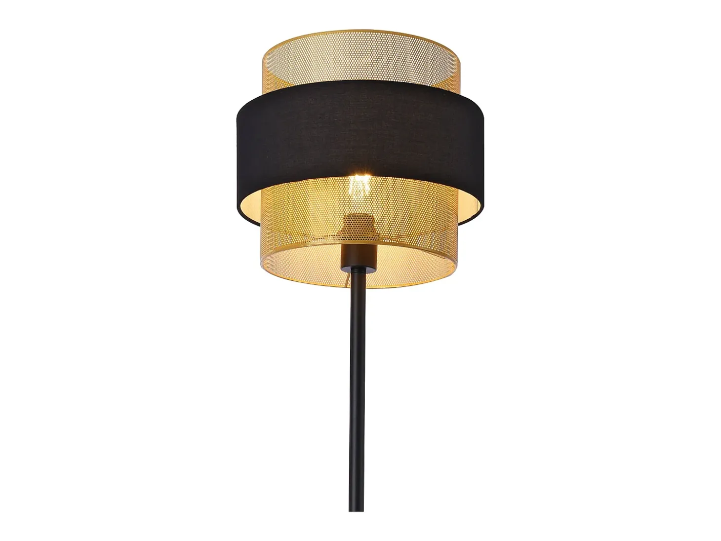 Lámpara de pie luminaria 160 x 30 cm negra y dorada lux.pro 03_0007253