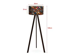 Lámpara de pie luminaria altura 140 cm casquillo E27 negro/multicolor 03_0007298