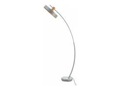 Lámpara de pie luminaria metálica 159 x 75 x 35 cm gris 03_0007318