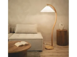 Lámpara de Pie Madera Luanda Naranja