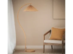 Lámpara de Pie Madera Luanda Naranja