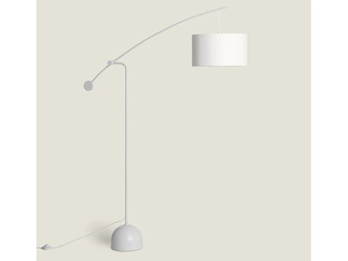 Lámpara de Pie Metal Meetkunde Blanco