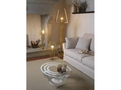 Lámpara de pie Minerva Ø38x166 cm en hierro estilo reticulado Diseño moderno con interruptor de pie Conexión E27 Made in Italy Negro