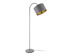 Lámpara de pie moderna y elegante diseño E27 metal y tela 173 cm gris 03_0005252