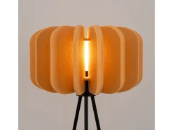 Lámpara de pie Mula moderno de fieltro/acero - 1 fuentes luminosas - L.45 x A.134 cm - amarillo/negro