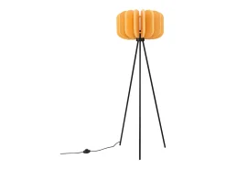 Lámpara de pie Mula moderno de fieltro/acero - 1 fuentes luminosas - L.45 x A.134 cm - amarillo/negro