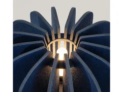 Lámpara de pie Mula moderno de fieltro/acero - 1 fuentes luminosas - L.45 x A.134 cm - azul marino/negro