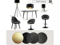 Lámpara de pie negro 50x50x154 goldamo