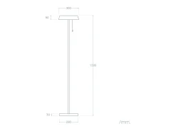 Lámpara de Pie Solar Exterior LED 2.6W Aldana Terracota