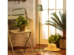 Lámpara de Pie Solar Exterior LED 3W Banate Verde Celadón