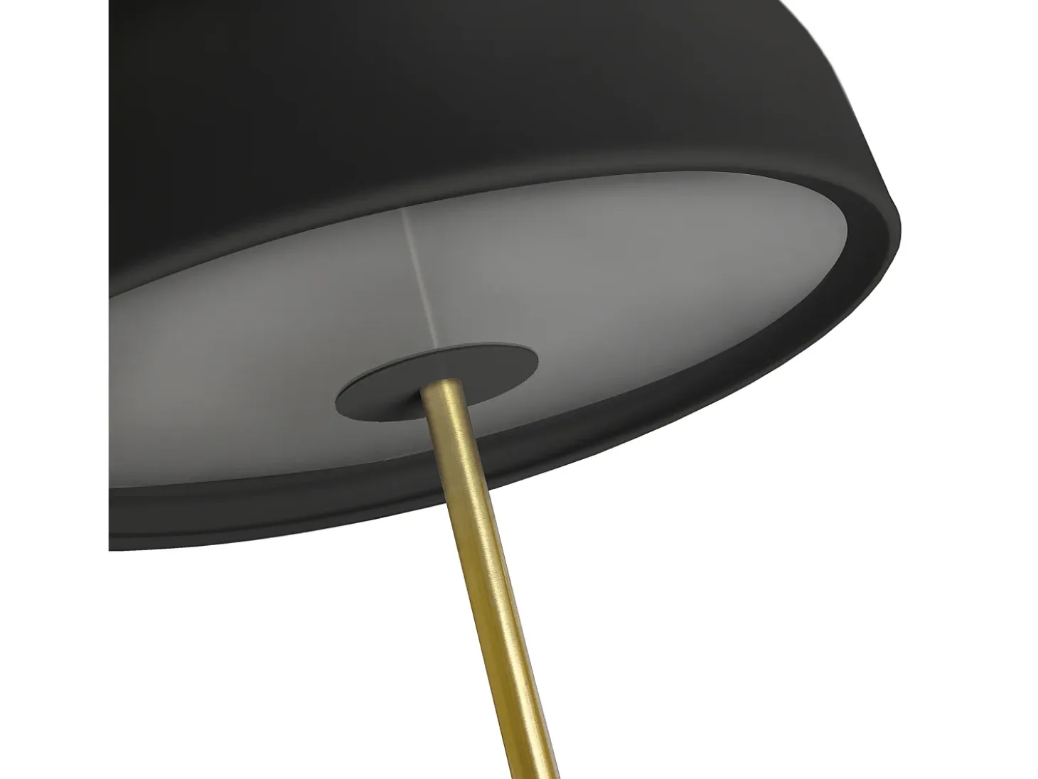 Lámpara de PIE TAICHI estilo moderno - Alt.135 cm - 2x E27 40W - cable 2 metros - on&off - acero - negro y oro - IP20