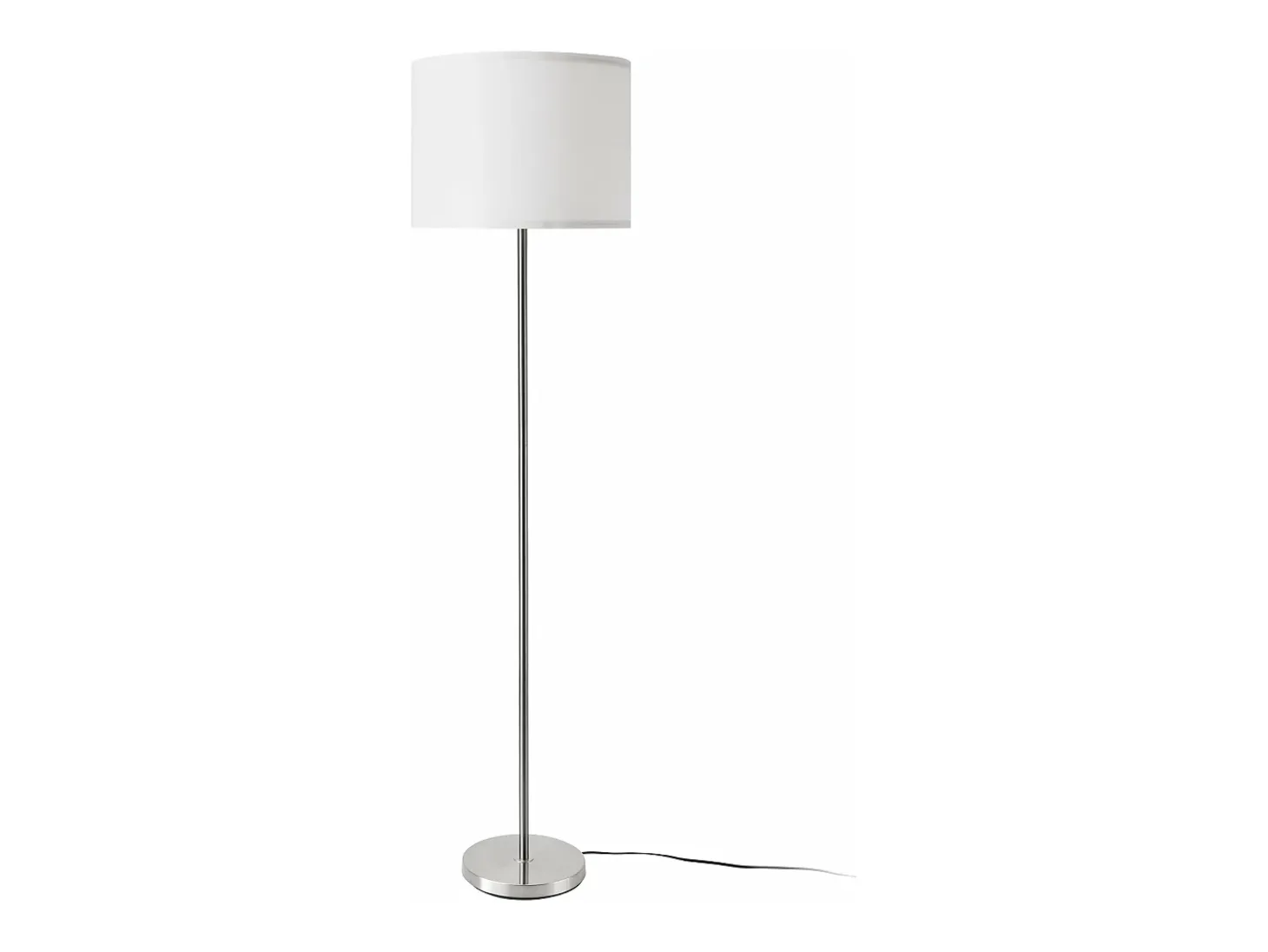 Lámpara de pie Tamworth E27 161 cm de alto plata y blanco 03_0007323