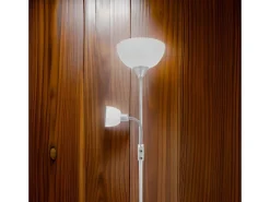 Lámpara de pie Torino Bel Air 80W + brazo orientable plata Ø25x179 cm