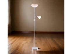 Lámpara de pie Torino Bel Air 80W + brazo orientable blanco Ø25x179 cm