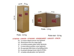 Lámpara de Pie TOSEL , madera,Gris ,A155xD 40xP40cm