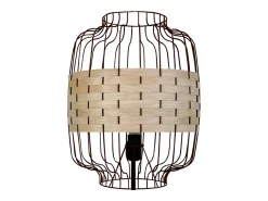 Lámpara de Pie TOSEL ,madera,Negro , A 170xD40xP40cm