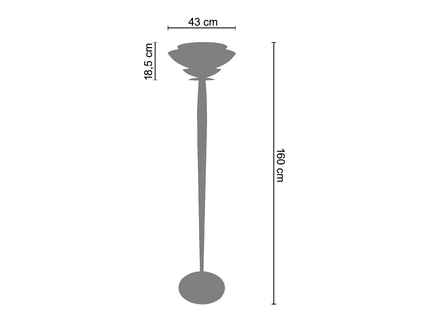Lámpara de Pie TOSEL ,madera,Azul ,A162xD40xP40cm