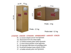 Lámpara de Pie TOSEL ,madera,Naranja,A162xD40xP40cm