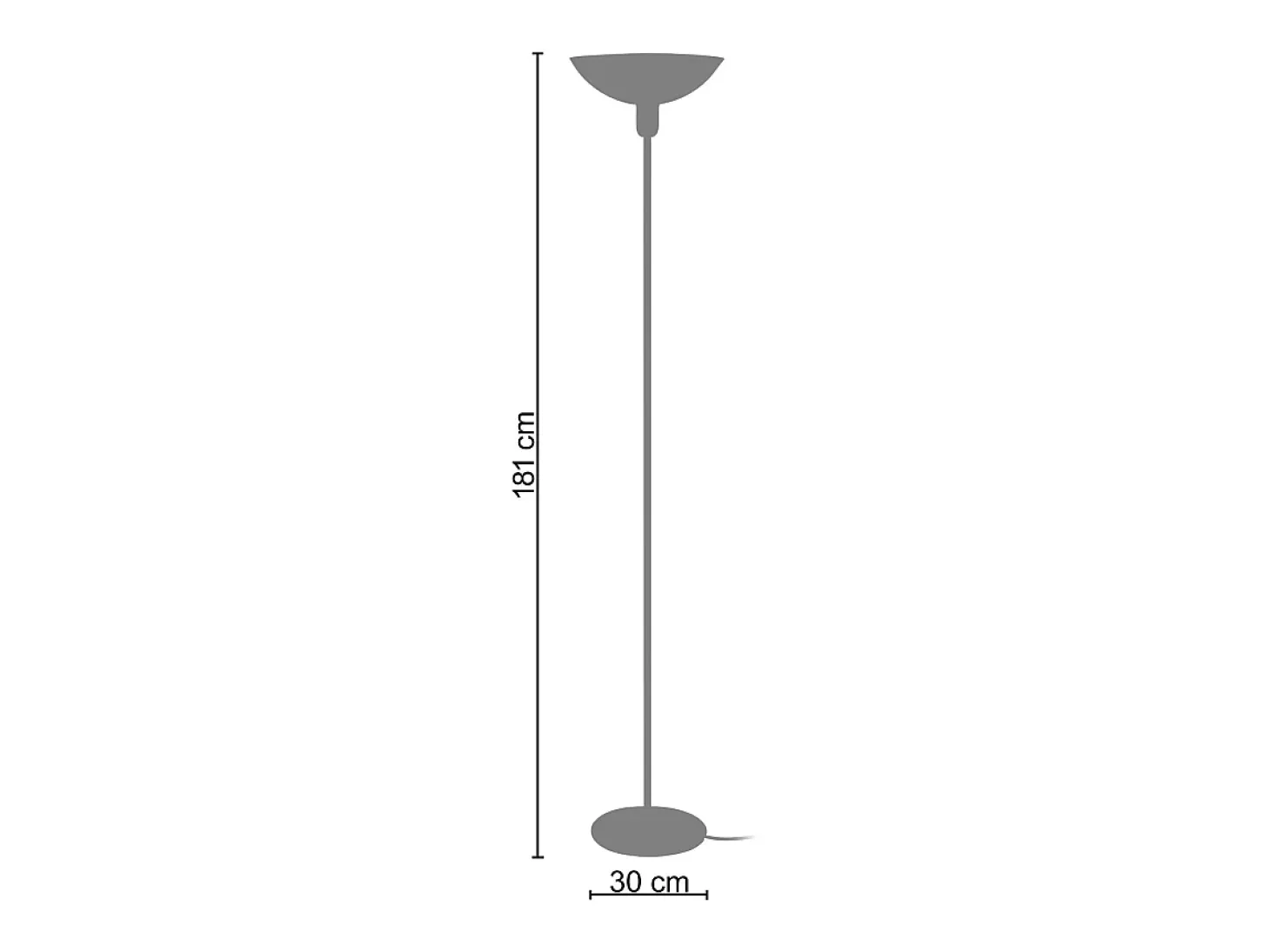 Lámpara de Pie TOSEL ,metal,AMARILLO,A165xD30xP30cm
