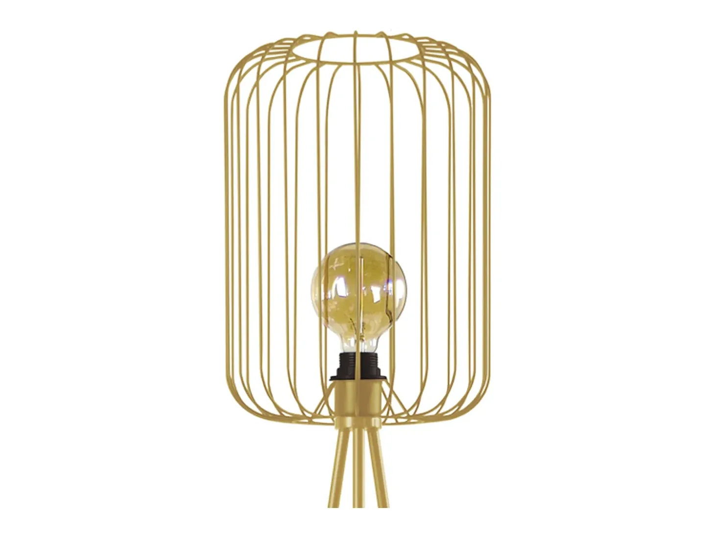 Lámpara de Pie TOSEL ,metal,Dorado ,A155xD 40xP40cm