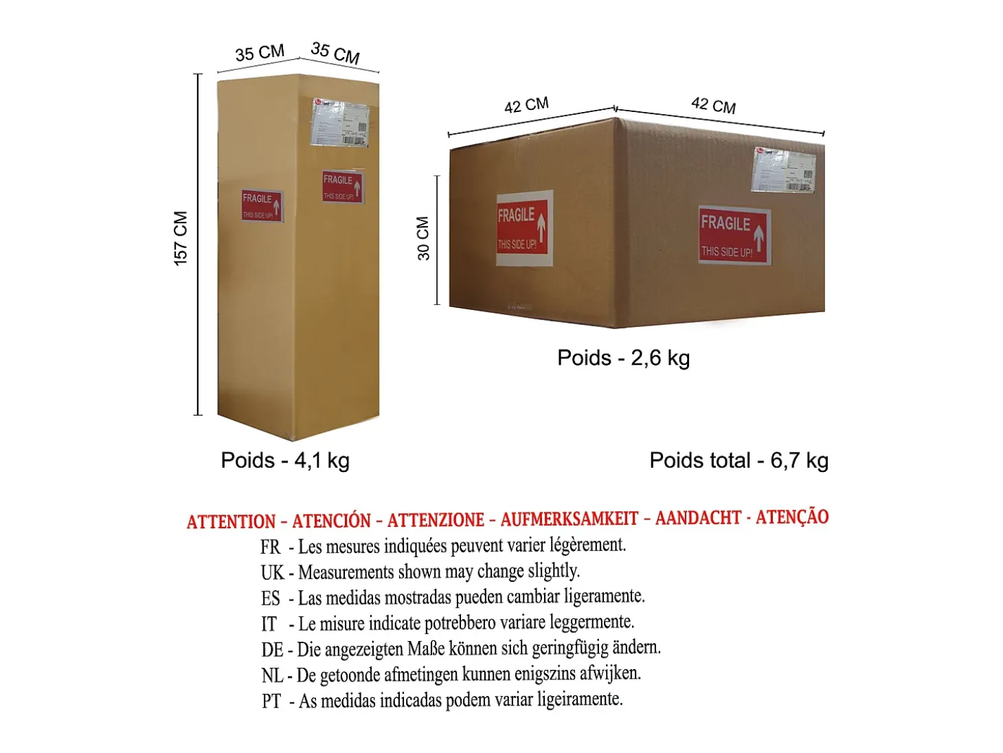 Lámpara de Pie TOSEL ,metal,Blanco ,A168xD40xP40 cm