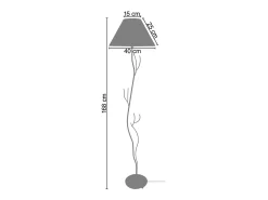 Lámpara de Pie TOSEL ,metal,Blanco ,A168xD40x P 40cm