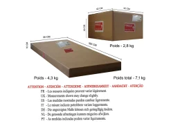 Lámpara de Pie TOSEL ,metal,Blanco ,A145xD30xP30cm