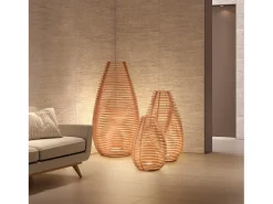 Lámpara de pie y mesa TWIST estilo moderno y escandinavo - Alt. 63,7 cm x D. 43,6 cm - GX53 LED T2 - 10W - 1200lm y 3000K - cable 2 metros - on&off - ip20