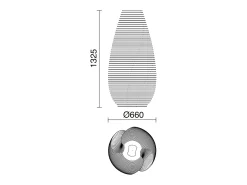 Lámpara de pie y mesa TWIST estilo moderno y escandinavo - Alt. 132,5 cm x D. 66 cm - GX53 LED T2 - 18W - 2000lm y 3000K - cable 2 metros - on&off - ip20