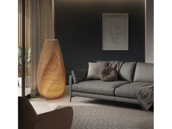 Lámpara de pie y mesa TWIST estilo moderno y escandinavo - Alt. 132,5 cm x D. 66 cm - GX53 LED T2 - 18W - 2000lm y 3000K - cable 2 metros - on&off - ip20