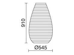 Lámpara de pie y mesa TWIST estilo moderno y escandinavo - Alt. 91 cm x D. 54,5 cm - GX53 LED T2 - 18W - 1200lm y 3000K - cable 2 metros - on&off - ip20