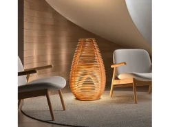 Lámpara de pie y mesa TWIST estilo moderno y escandinavo - Alt. 91 cm x D. 54,5 cm - GX53 LED T2 - 18W - 1200lm y 3000K - cable 2 metros - on&off - ip20
