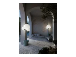 Lámpara de pie Zafferano - Árbol de Luz para interior y exterior, color negro - Lámpara de pie LED E27 - Base ajustable