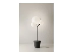 Lámpara de pie Zafferano - Árbol de Luz para interior y exterior, color negro - Lámpara de pie LED E27 - Base ajustable