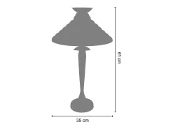 Lámpara de Salón TOSEL ,metal,madera,beige,A52xD39xP39cm