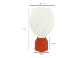 Lámpara de sobremesa Antorcha Homcom 25W luz LED 3000K blanco Ø16,5x28 cm