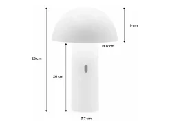 Lámpara de sobremesa con cabezal ajustable para interior blanco