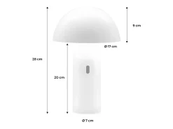 Lámpara de sobremesa con cabezal ajustable para interior blanco