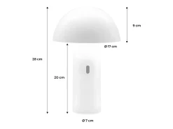 Lámpara de sobremesa con cabezal ajustable para interior blanco