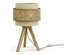 Lámpara de sobremesa crema 26x26x45 morten