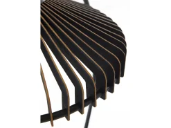 Lámpara de sobremesa de contrachapado color negro