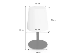 Lámpara de sobremesa led para interior/exterior, set de 2 negro