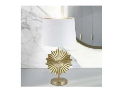 Lámpara de sobremesa rinconera modelo Oris acabado dorado 62cm(alto) 33cm(ancho)
