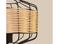 Lámpara de sobremesa Solange Lumit 60W mimbre natural/marrón Ø25x45,5 cm
