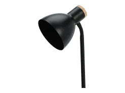 Lámpara de sobremesa 25W con interruptor negro/natural Ø14x36 cm