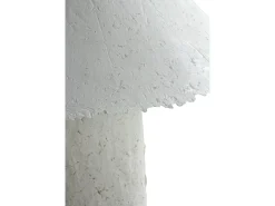 Lámpara de sobremesa 45x45x46 con base y tulipa de papel maché blanco