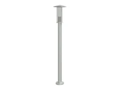 Lámpara de suelo de exterior acero inoxidable plateado 100 cm ES427016