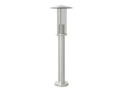 Lámpara de suelo de exterior acero inoxidable plateado 60 cm ES481895