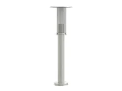 Lámpara de suelo de exterior acero inoxidable plateado 60 cm ES481895