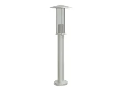 Lámpara de suelo de exterior acero inoxidable plateado 60 cm ES481895
